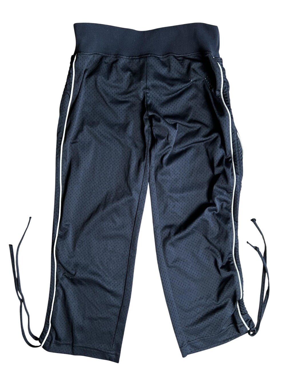 BDG Pants Womens S Black Jogger Mesh Tapered Cuffed Drawstring Casual Relaxed